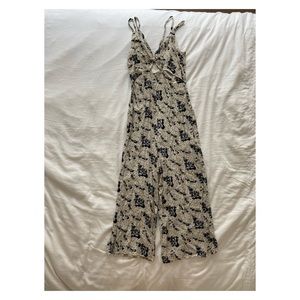 Topshop White Print Jumpsuit